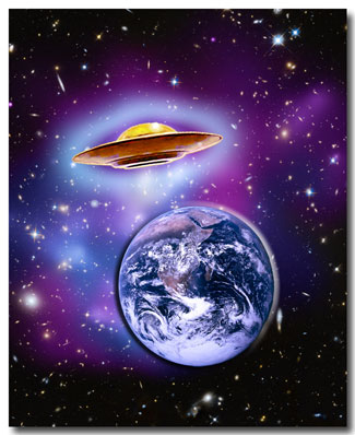 Galaxy-Cluster-Earth-UFO